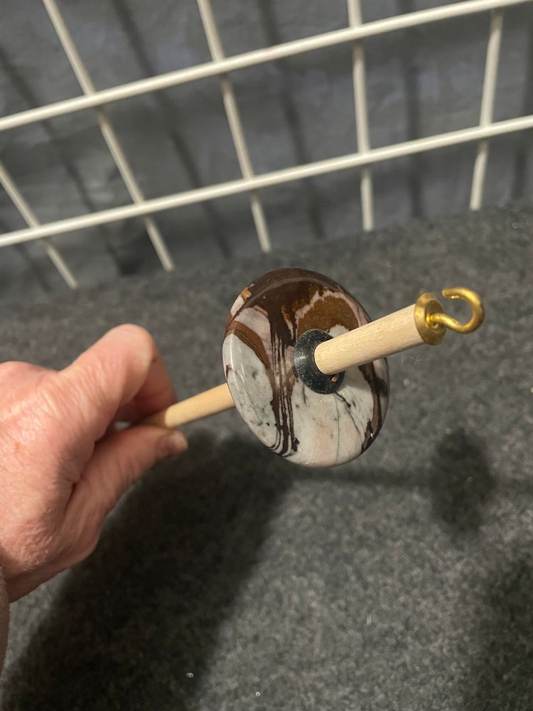 Handmade Outback Jasper drop spindle 